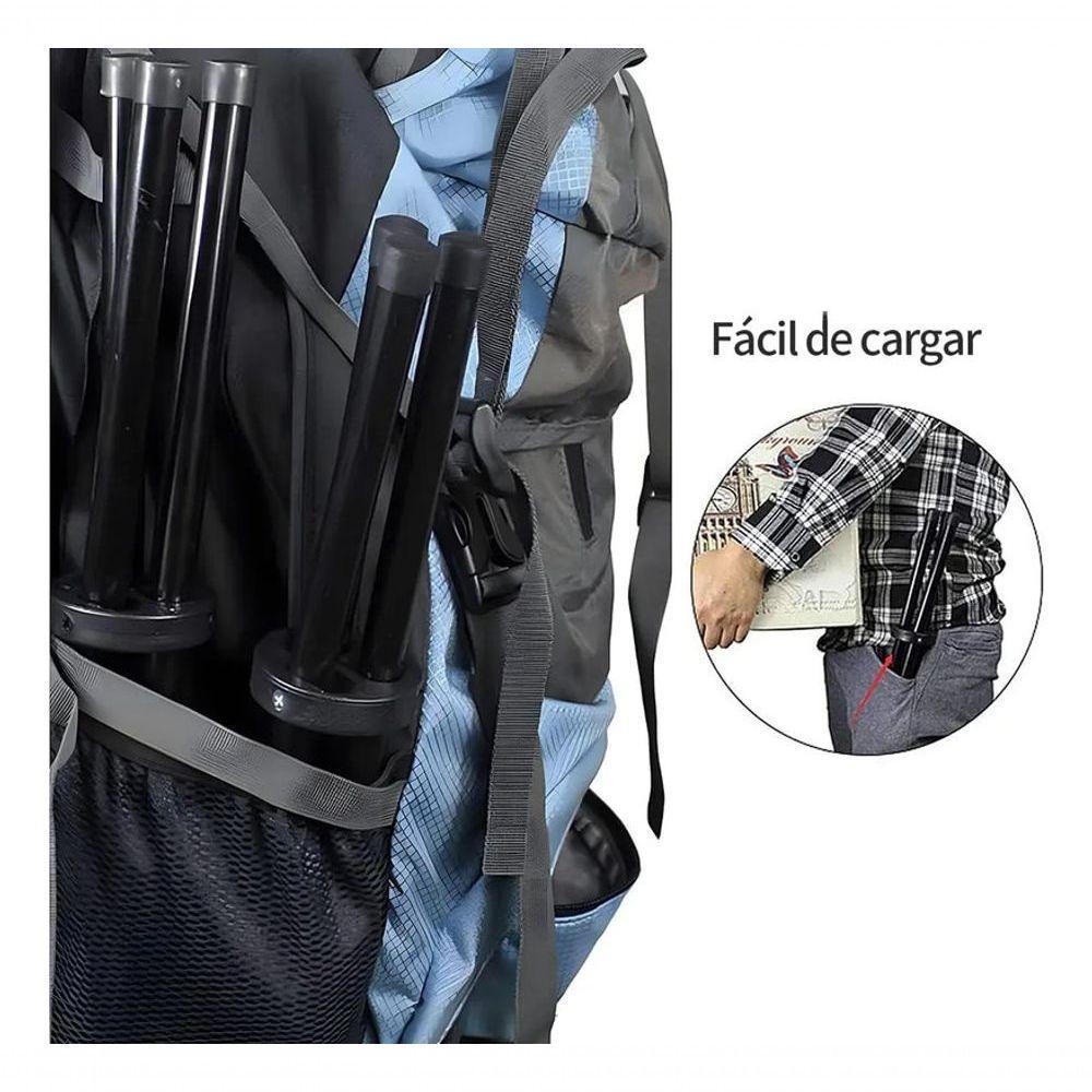 Banqueta Banco Tripé Dobrável Camping Praia Pesca Resistente - 9