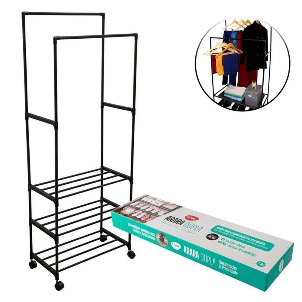 Cabideiro Prateleiras 8 Kg Plastico Pp E Ferro 57 Cm X 30 Cm - 10