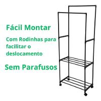 Cabideiro Prateleiras 8 Kg Plastico Pp E Ferro 57 Cm X 30 Cm - 7