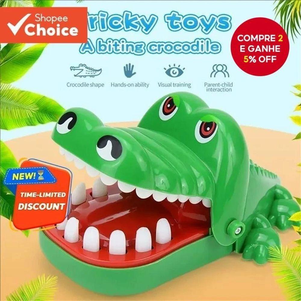 Jogo Crocodilo Morde Dedo Infantil Brinquedo Interativo Seguro Divertido Crianças - 7