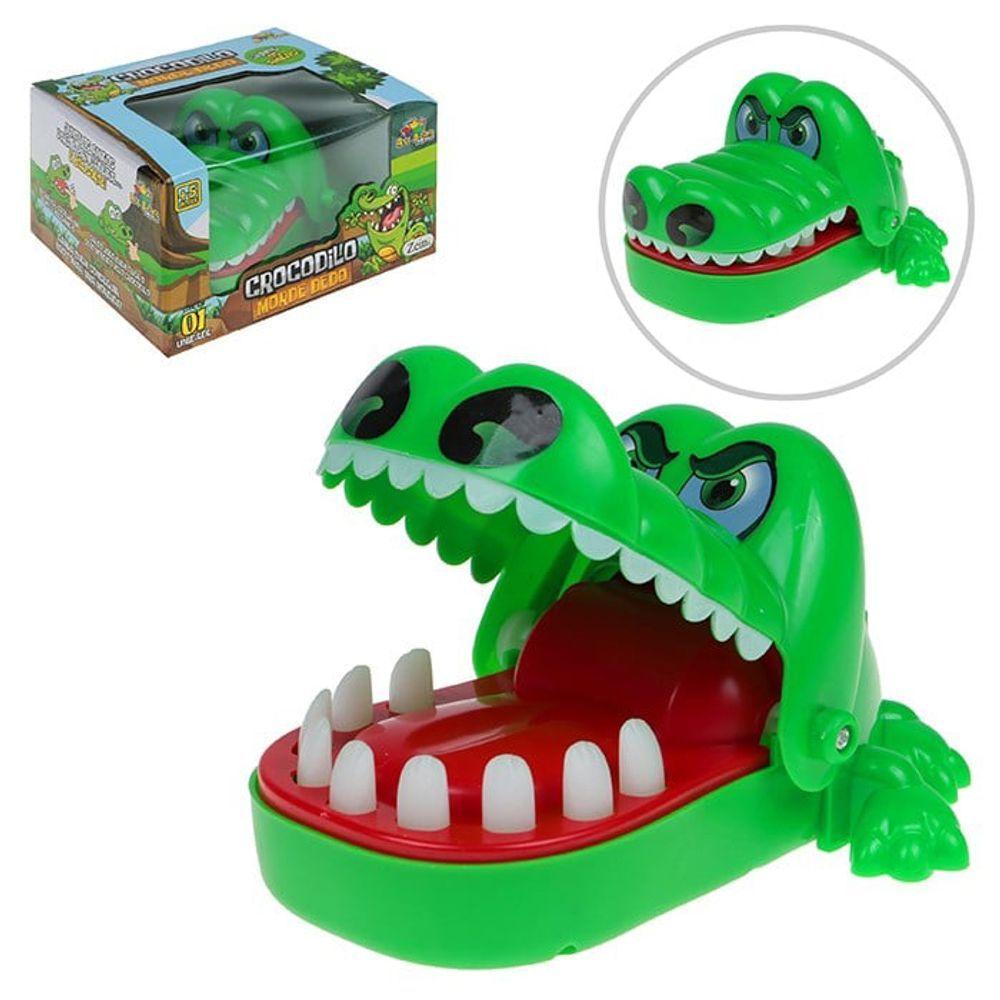 Jogo Crocodilo Morde Dedo Infantil Brinquedo Interativo Seguro Divertido Crianças - 8