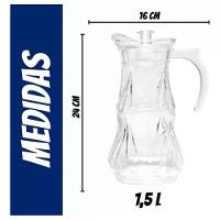 Jarra Vidro Tampa Trabalhada Detalhes Suco água Refresco Chá - 7