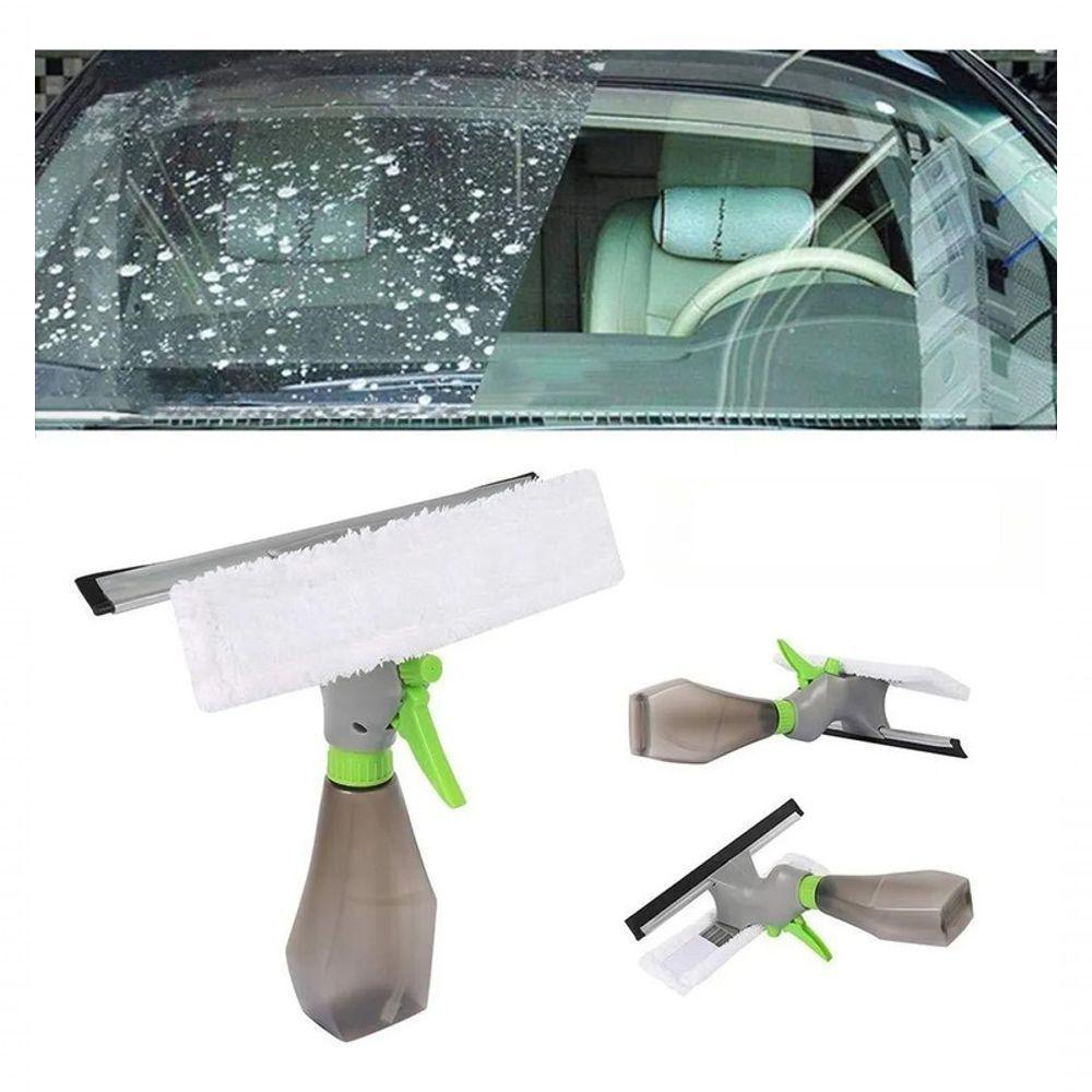 Limpa Vidro 3em1 Rodo Esponja Microfibra Borrifador Limpeza - 4