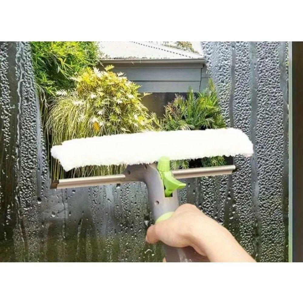 Limpa Vidro 3em1 Rodo Esponja Microfibra Borrifador Limpeza - 9