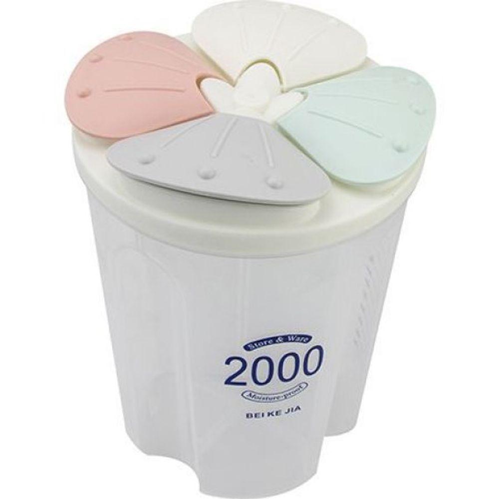 Pote Plástico Armazenador Medidor Com 4 Divisórias 2500 Ml - 6