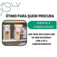 Pote Plástico Armazenador Medidor Com 4 Divisórias 2500 Ml - 3