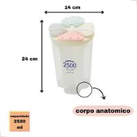 Pote Plástico Armazenador Medidor Com 4 Divisórias 2500 Ml - 10