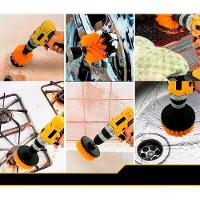 Kit Limpeza Conjunto Escovas Esponjas Uso Furadeira Elétrica - 6