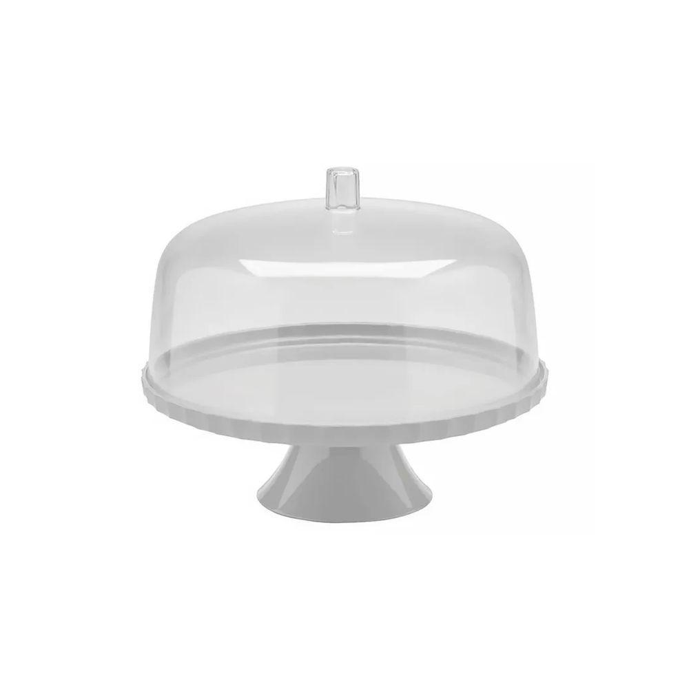 Boleira Festa 25cm C-pé E Cúpula Branco Fechado - Martiplast Bf251bcf - 1