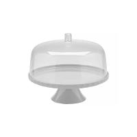 Boleira Festa 25cm C-pé E Cúpula Branco Fechado - Martiplast Bf251bcf - 1