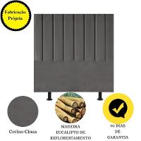 Cabeceira De Cama Solteiro Box 90 Cm Karla Carla Corino Cor:cinza - 5