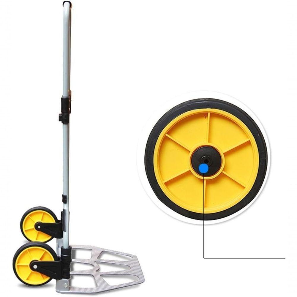 Carrinho Dobrável Telescópico Portátil Carga 80kg Transporte - 4