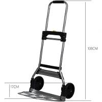 Carrinho Dobrável Telescópico Portátil Carga 80kg Transporte - 6