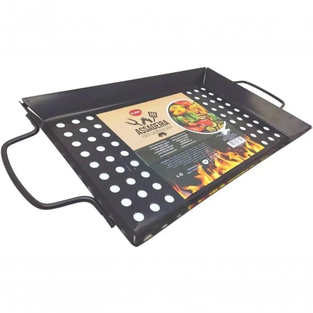 Assadeira Churrasqueira Grill Retangular Metal 39,8 Cm X 20 - 6