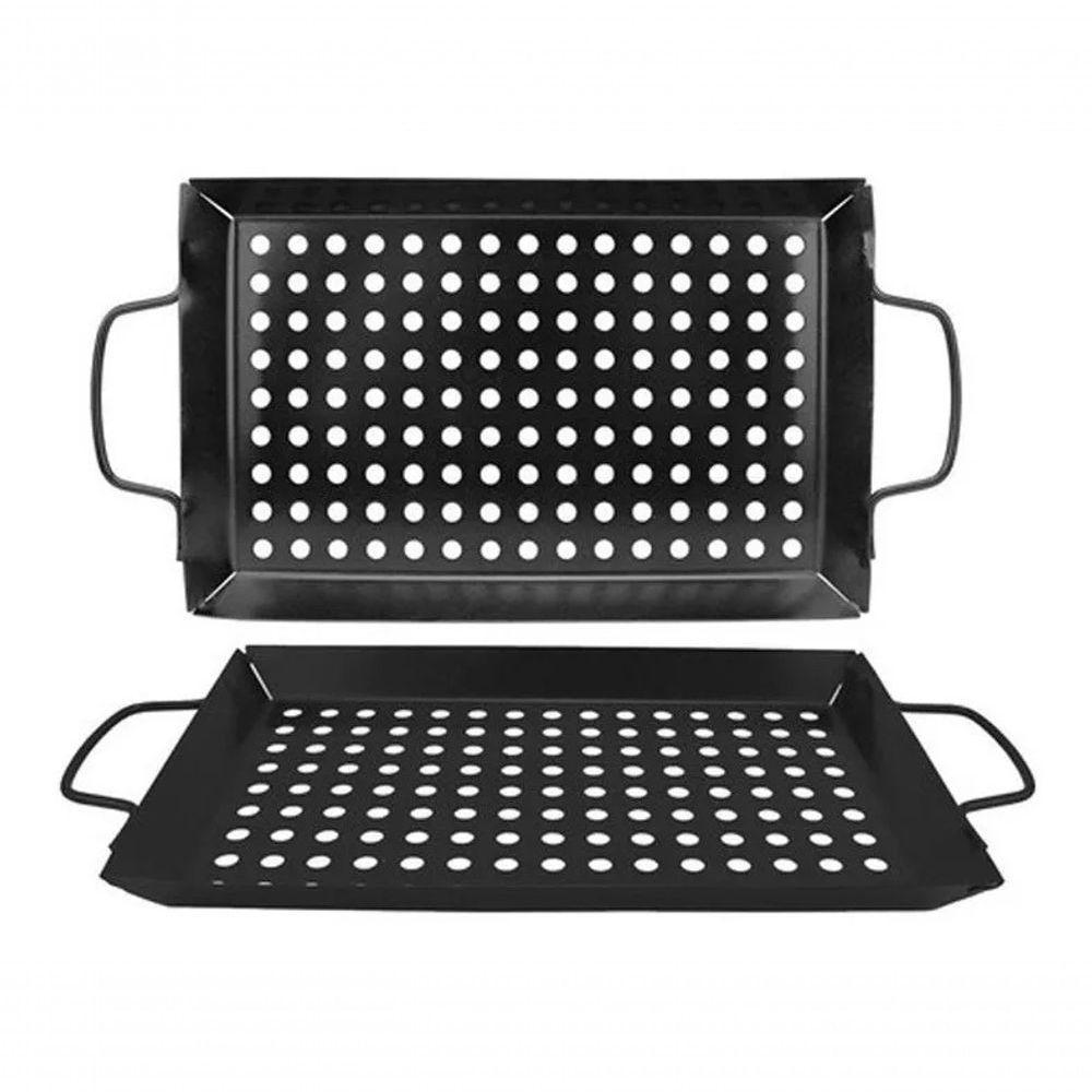 Assadeira Churrasqueira Grill Retangular Metal 39,8 Cm X 20 - 7