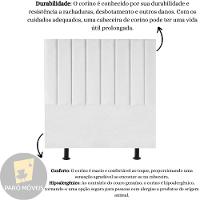 Cabeceira De Cama Solteiro Box 90 Cm Karla Carla Corino Cor:branco - 5