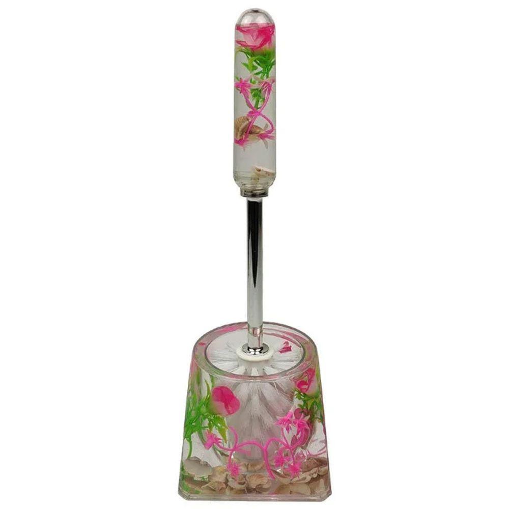 Kit Conjunto Banheiro Acrílico 5 Peças Floral - 5