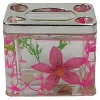 Kit Conjunto Banheiro Acrílico 5 Peças Floral - 6