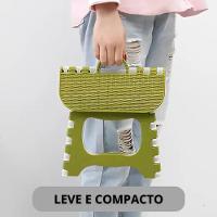 Banco Banqueta De Plástico Dobrável Banquinho Resistente Mul - 2