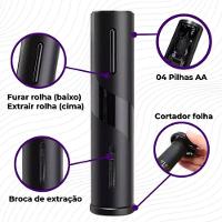 Abridor De Vinho Elétrico à Pilha Automático - Sacar Rolhas - 5