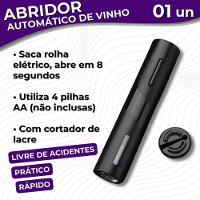 Abridor De Vinho Elétrico à Pilha Automático - Sacar Rolhas - 10