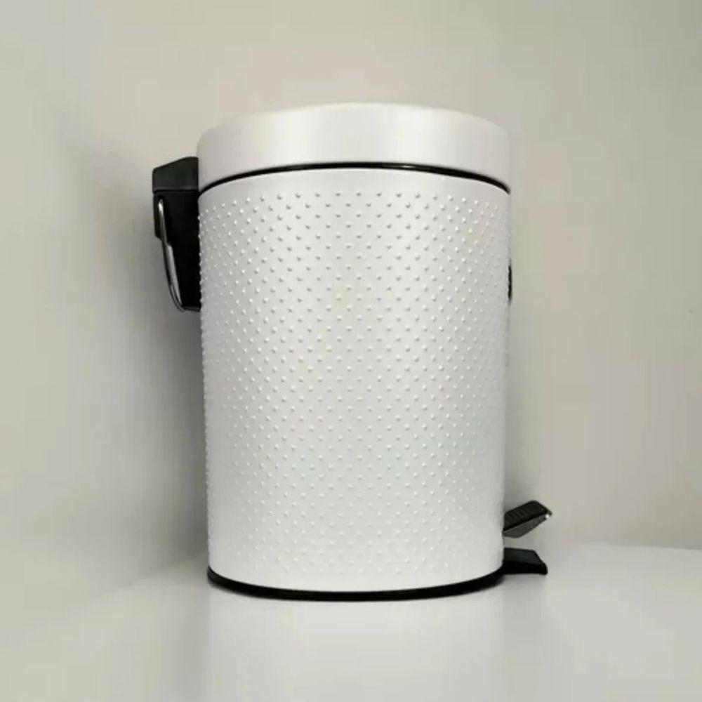 Lixeira Pedal 5l Texturizada Inox Balde Removível Redondabra - 6