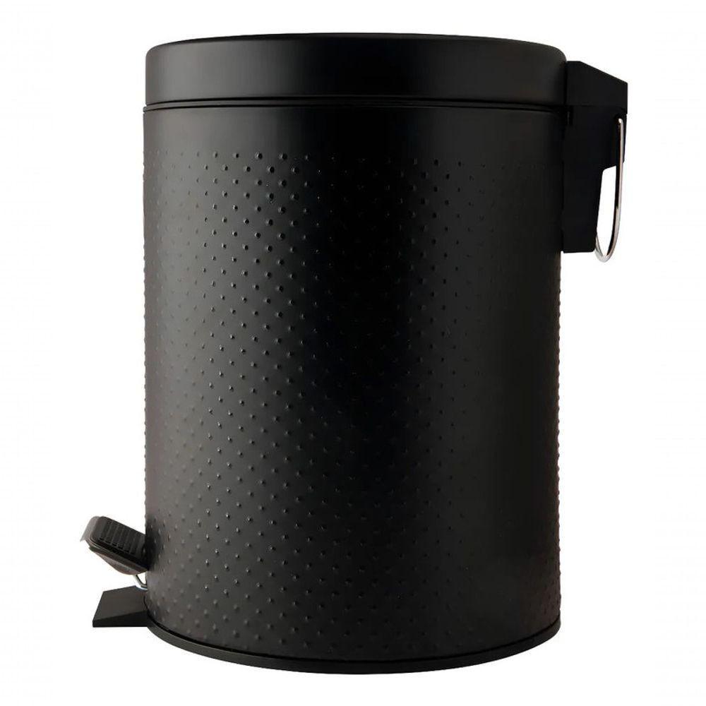 Lixeira Pedal 5l Texturizada Inox Balde Removível Redondabra - 8
