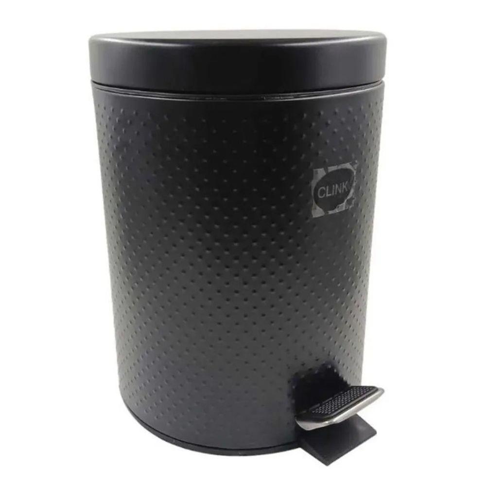 Lixeira Pedal 5l Texturizada Inox Balde Removível Redondabra - 10