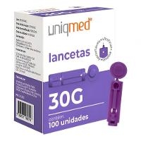 Lancetas Uniqmed 30g (0,30mm) - Caixa Com 100 Unidades - 1