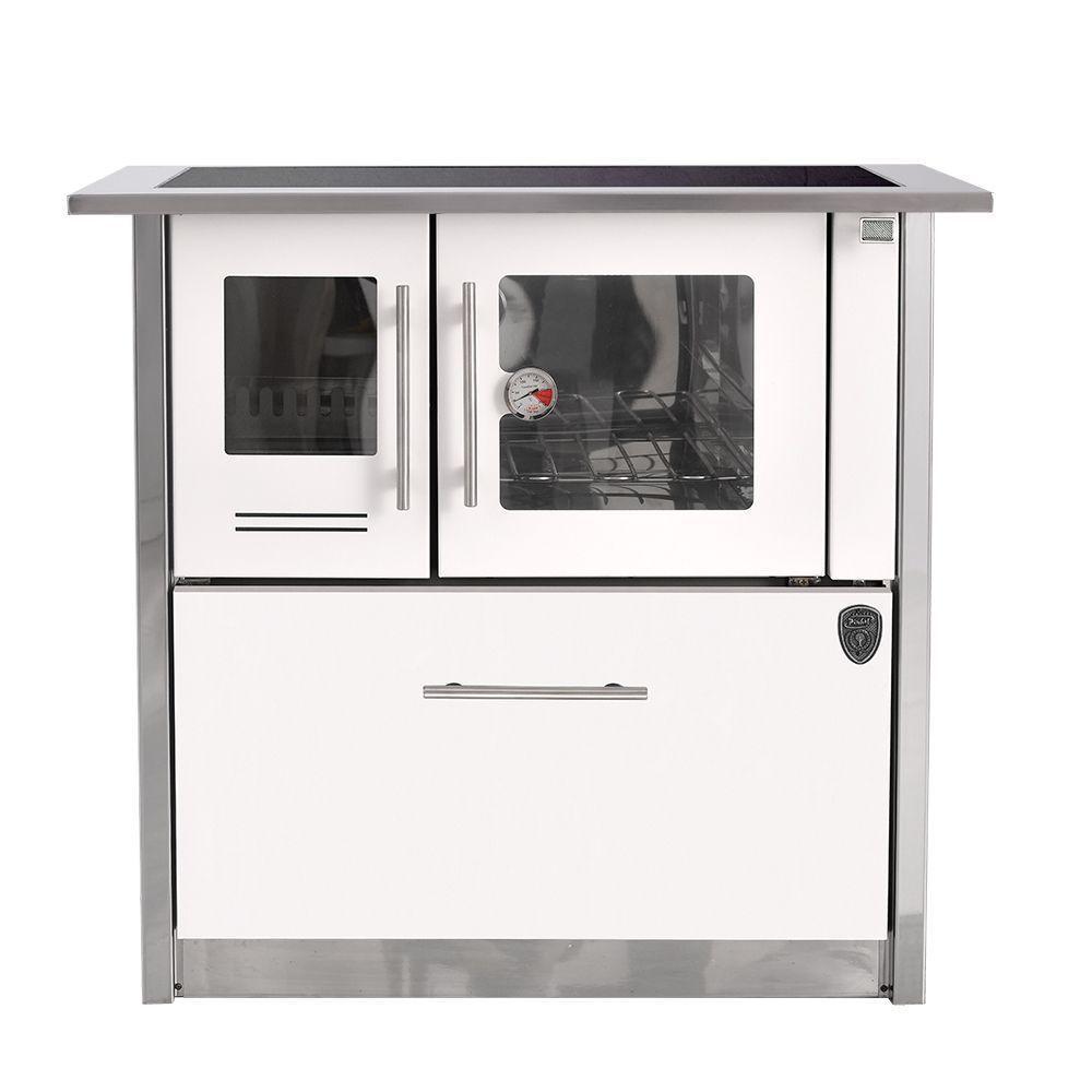 Fogão A Lenha Eclipse Direito Branco Chapa Vitroceramica N2 - 1