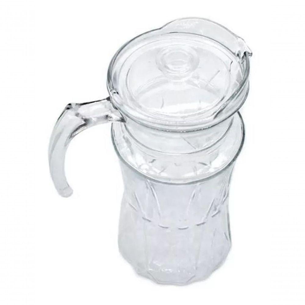Jarra Vidro Tampa Trabalhada Detalhes Suco água Refresco Chá - 2