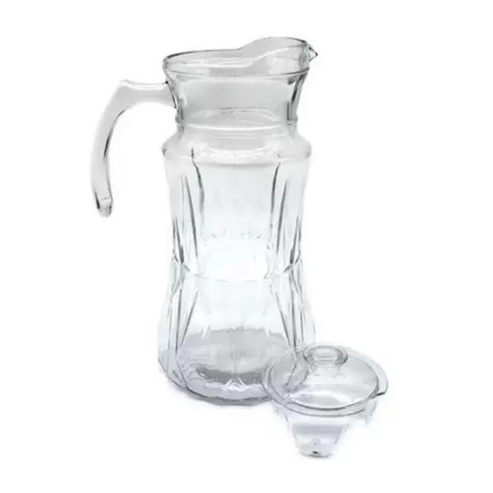 Jarra Vidro Tampa Trabalhada Detalhes Suco água Refresco Chá - 5