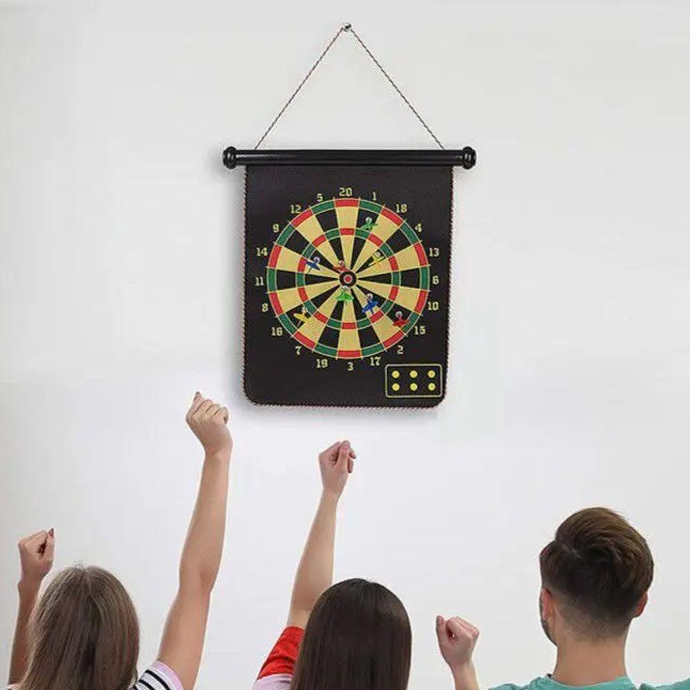 Jogo De Dardo Magnético Com Alvo Dupla Face Dobrável 4 Dardo - 3
