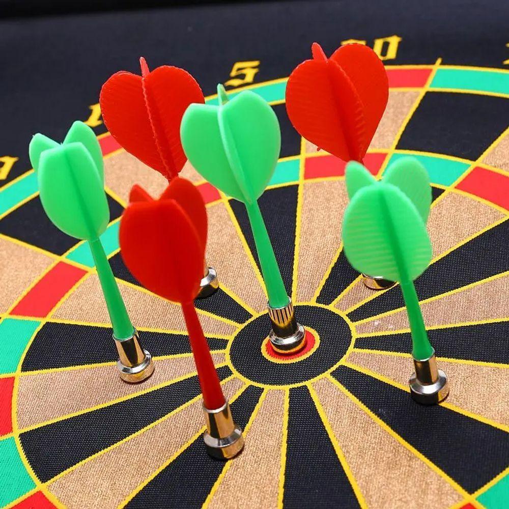 Jogo De Dardo Magnético Com Alvo Dupla Face Dobrável 4 Dardo - 8