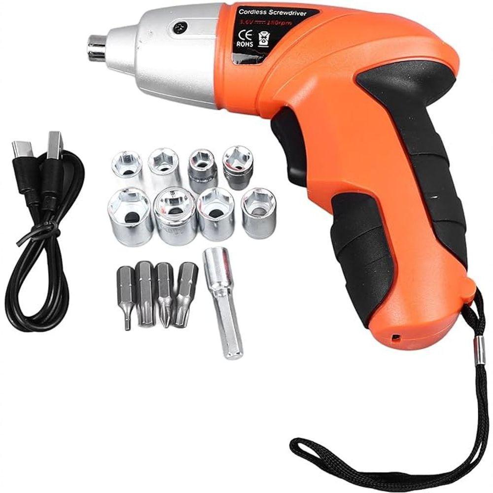 Parafusadeira Elétrica S- Fio 45 Peças C- Mala Portátil Bate - 1