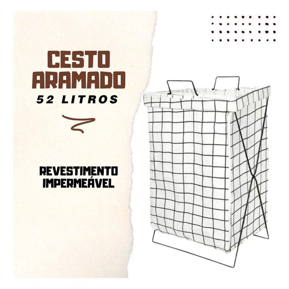 Cesto De Roupa Suja Dobrável Organizador Suporte Saco Multiu - 4