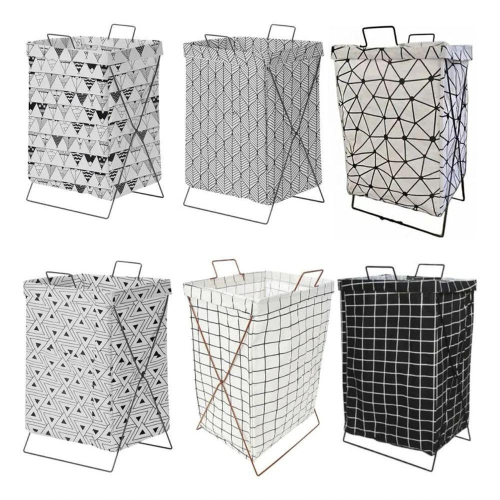 Cesto De Roupa Suja Dobrável Organizador Suporte Saco Multiu - 9