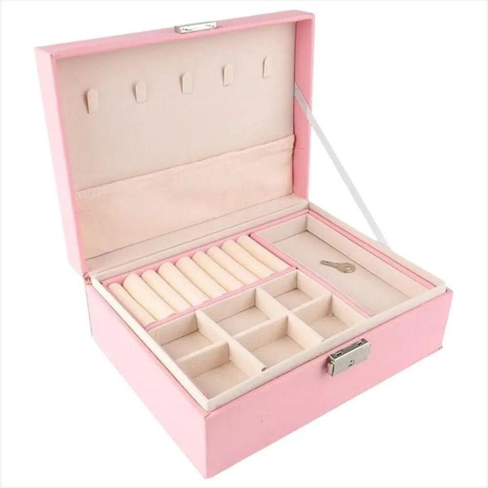 Porta Joia Grande Maleta Feminino Cor:rosa - 4