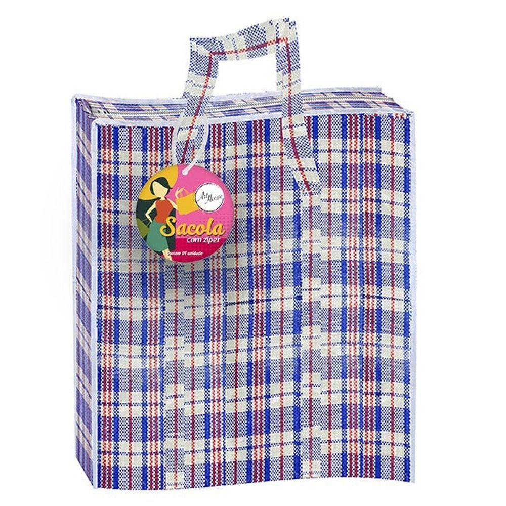 Bolsa Sacola Grande Com Zíper Viagem Mudança Compras Sacolei - 3