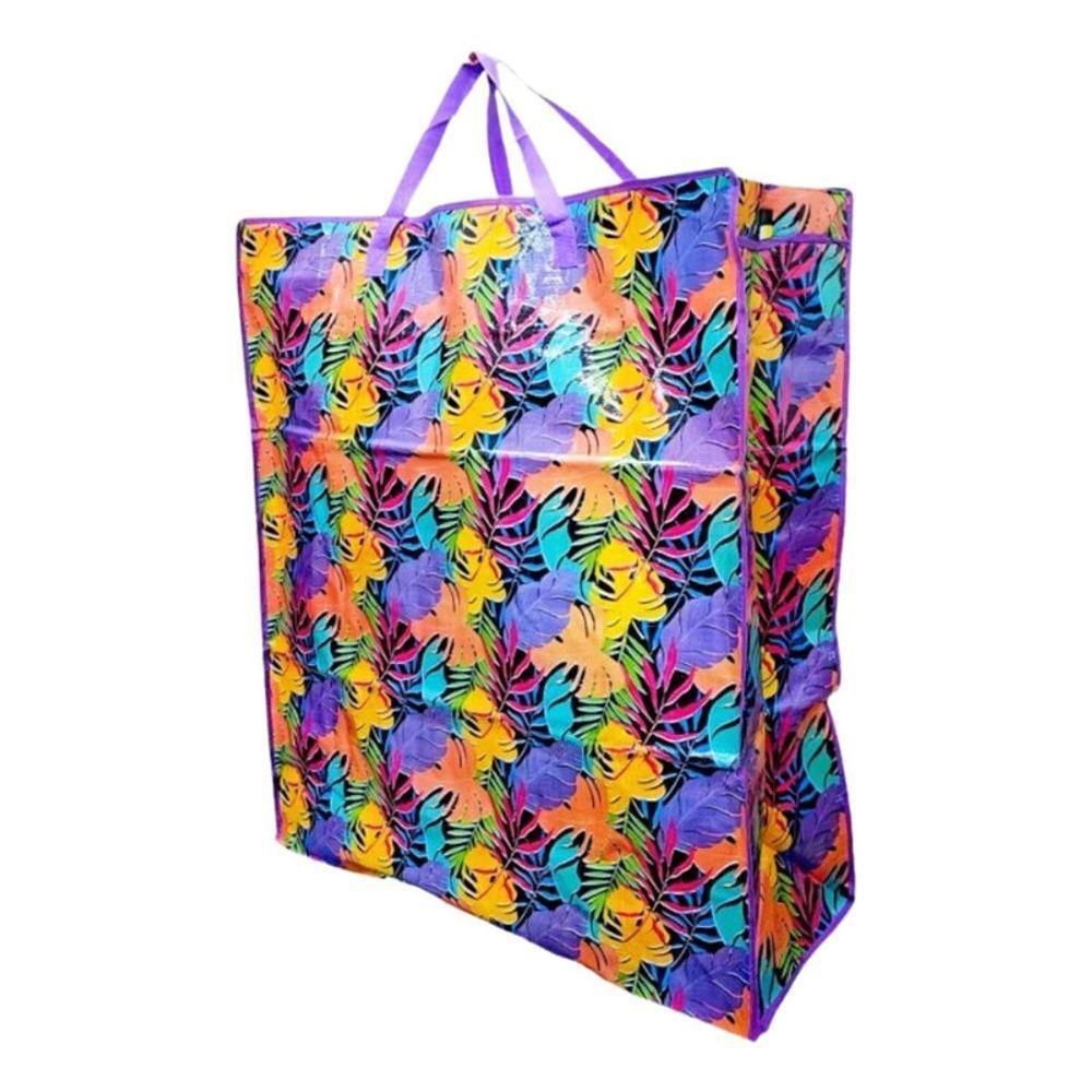 Bolsa Sacola Grande Com Zíper Viagem Mudança Compras Sacolei - 6