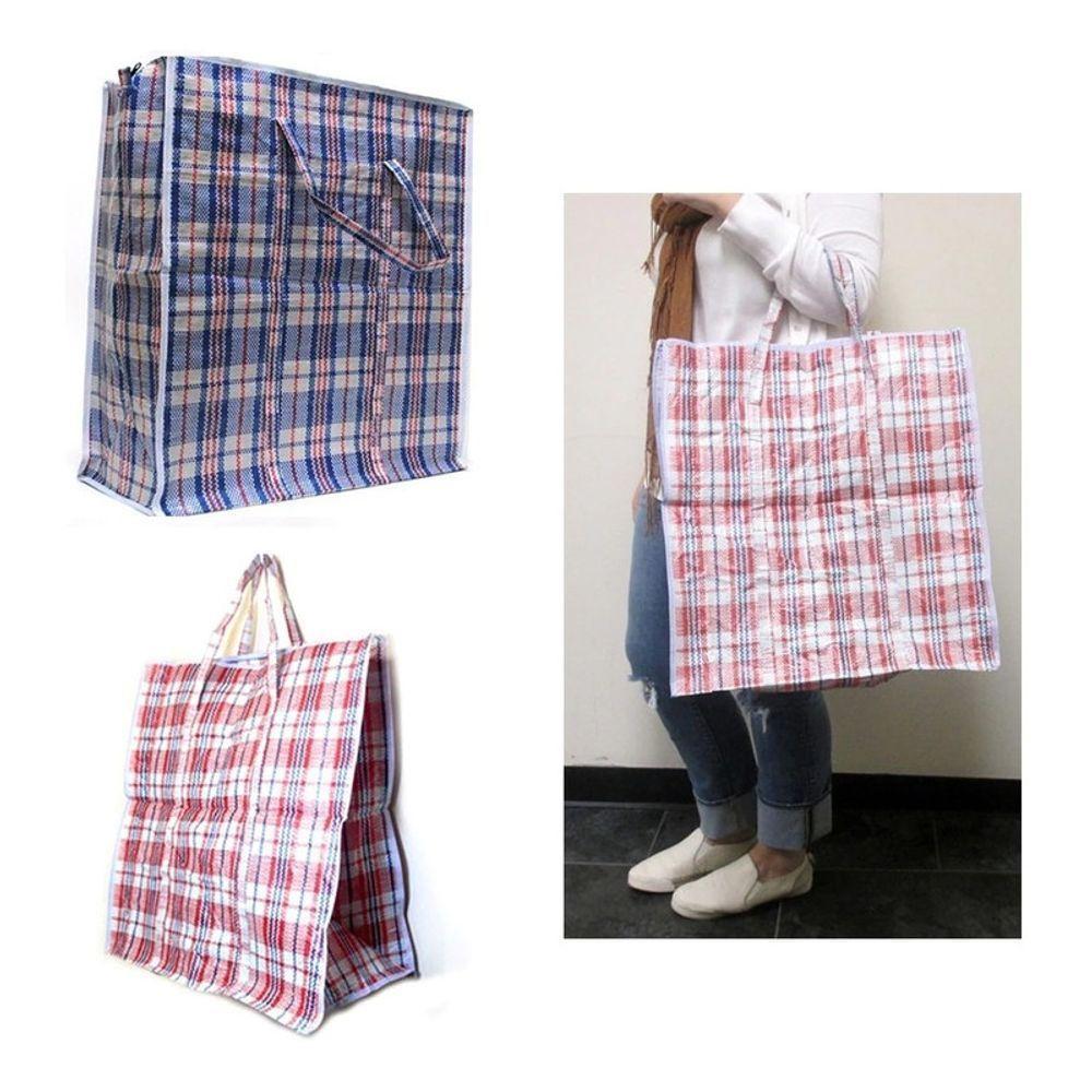 Bolsa Sacola Grande Com Zíper Viagem Mudança Compras Sacolei - 9