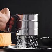 Peneira Inox Peneirar Farinha Com Gatilho Confeitaria 10cm