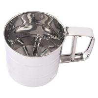 Peneira Inox Peneirar Farinha Com Gatilho Confeitaria 10cm - 10