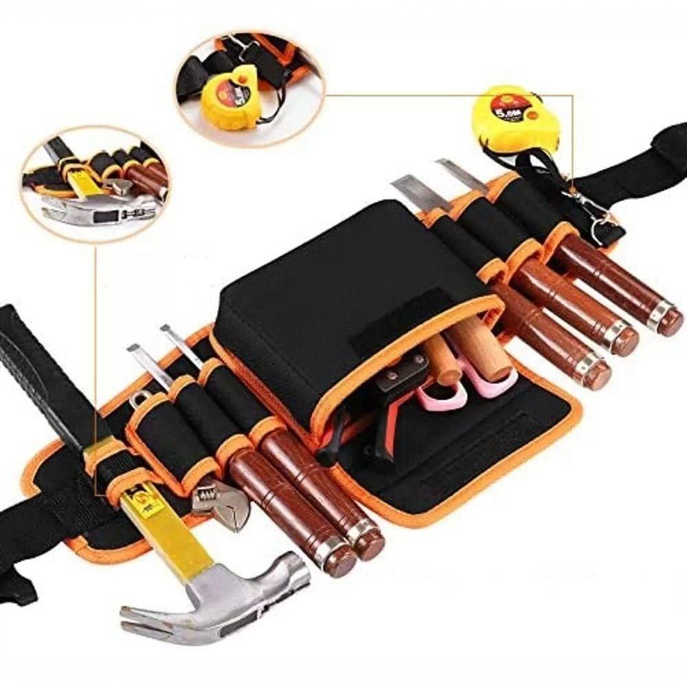 Cinto Ferramentas Organizador Cintura Ajustável 8 Bolsos Tec - 8