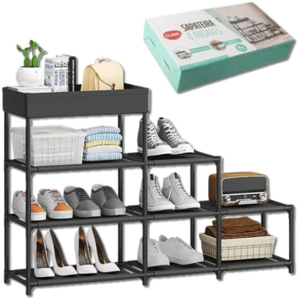 Sapateira 4 Andares 8 Kg Tnt, Ferro E Plastico 94 Cm X 21,5 - 1