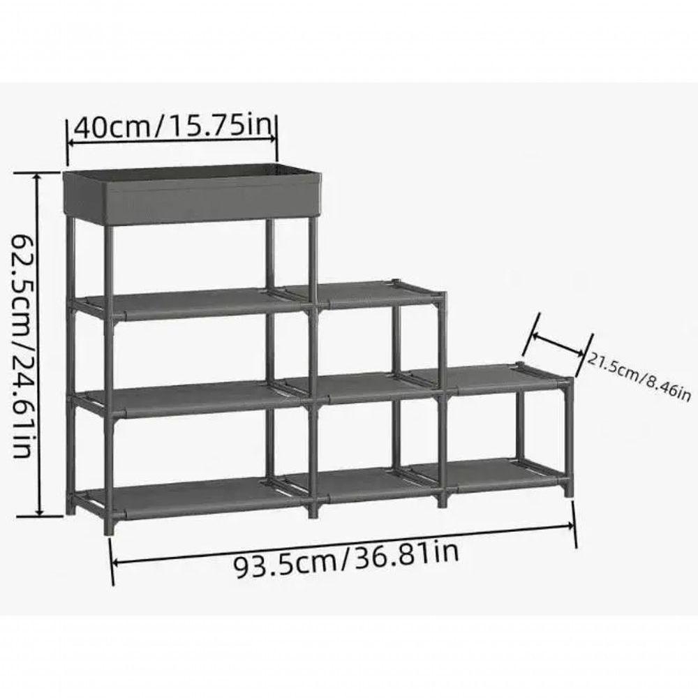 Sapateira 4 Andares 8 Kg Tnt, Ferro E Plastico 94 Cm X 21,5 - 9