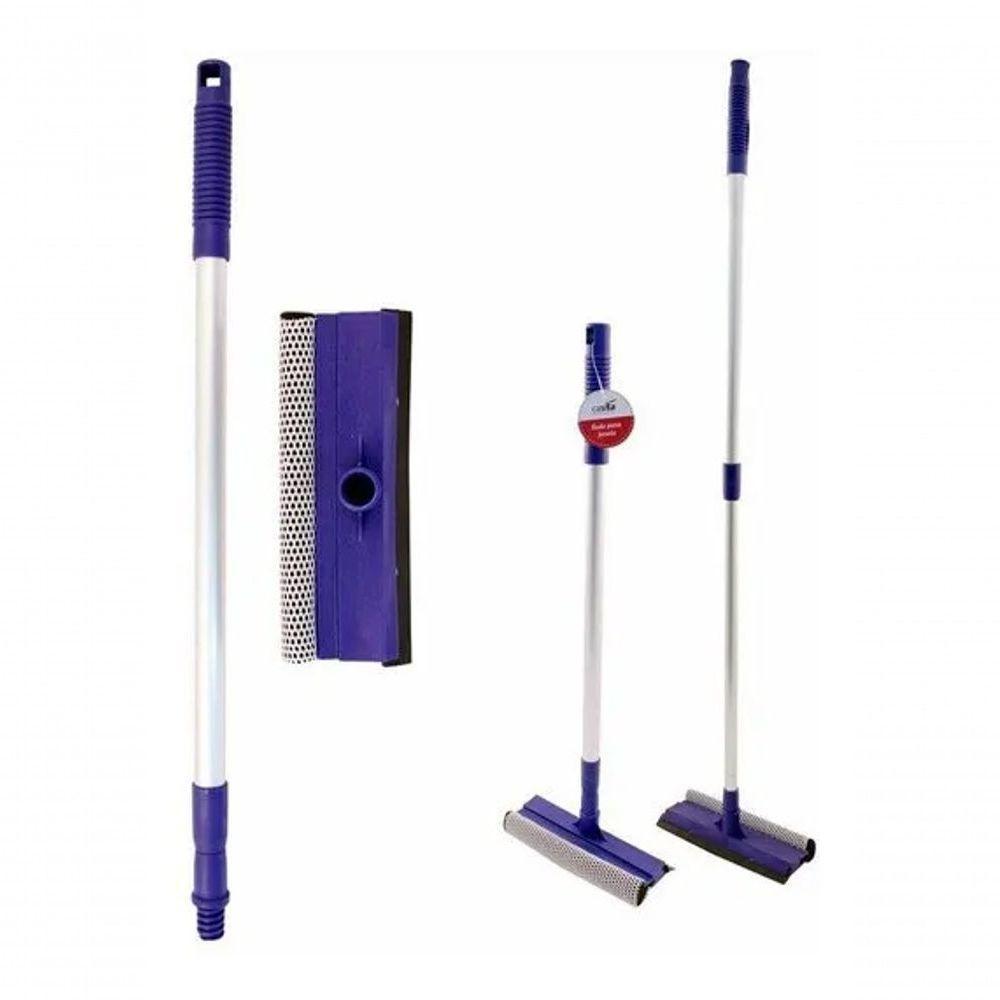 Rodo Limpa Vidro Mop Extensivel Janela Sacada Azulejo Lava S - 9