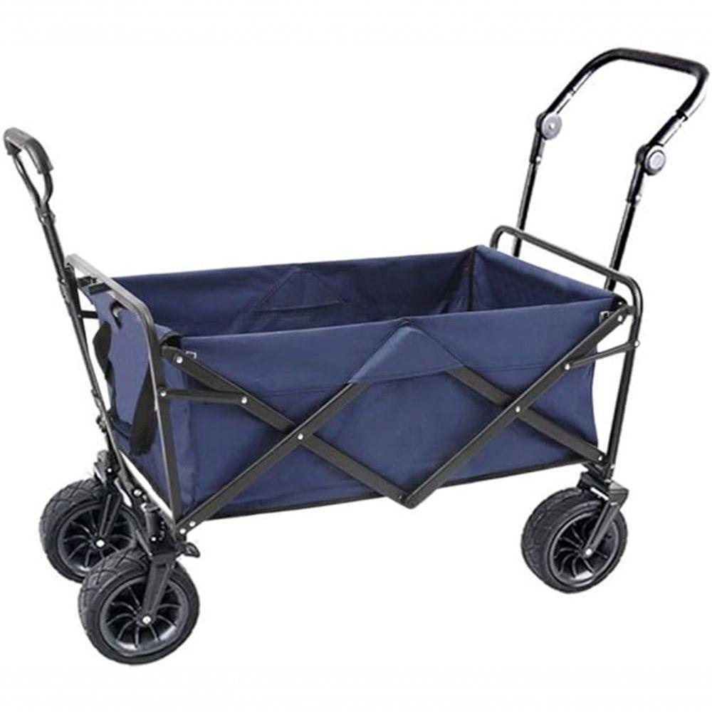 Vagão Dobrável Doméstico Rodas Aço Carrinho Transporte - 2
