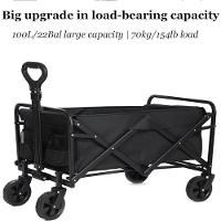 Vagão Dobrável Doméstico Rodas Aço Carrinho Transporte - 8