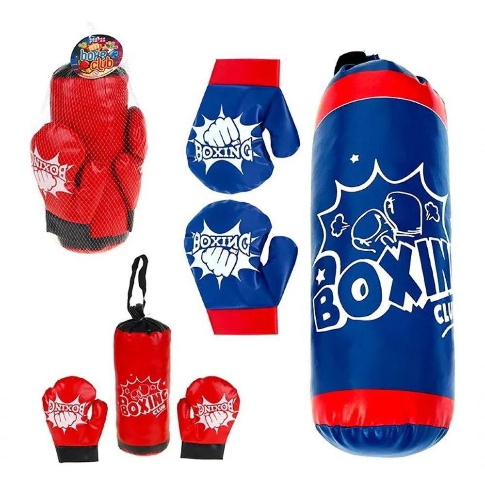 Kit Box Saco Pancada Boxe Com Luvas Brinquedo Infantil Soco - 10